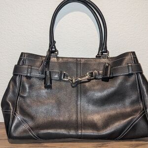 Coach Black Leather Satchel